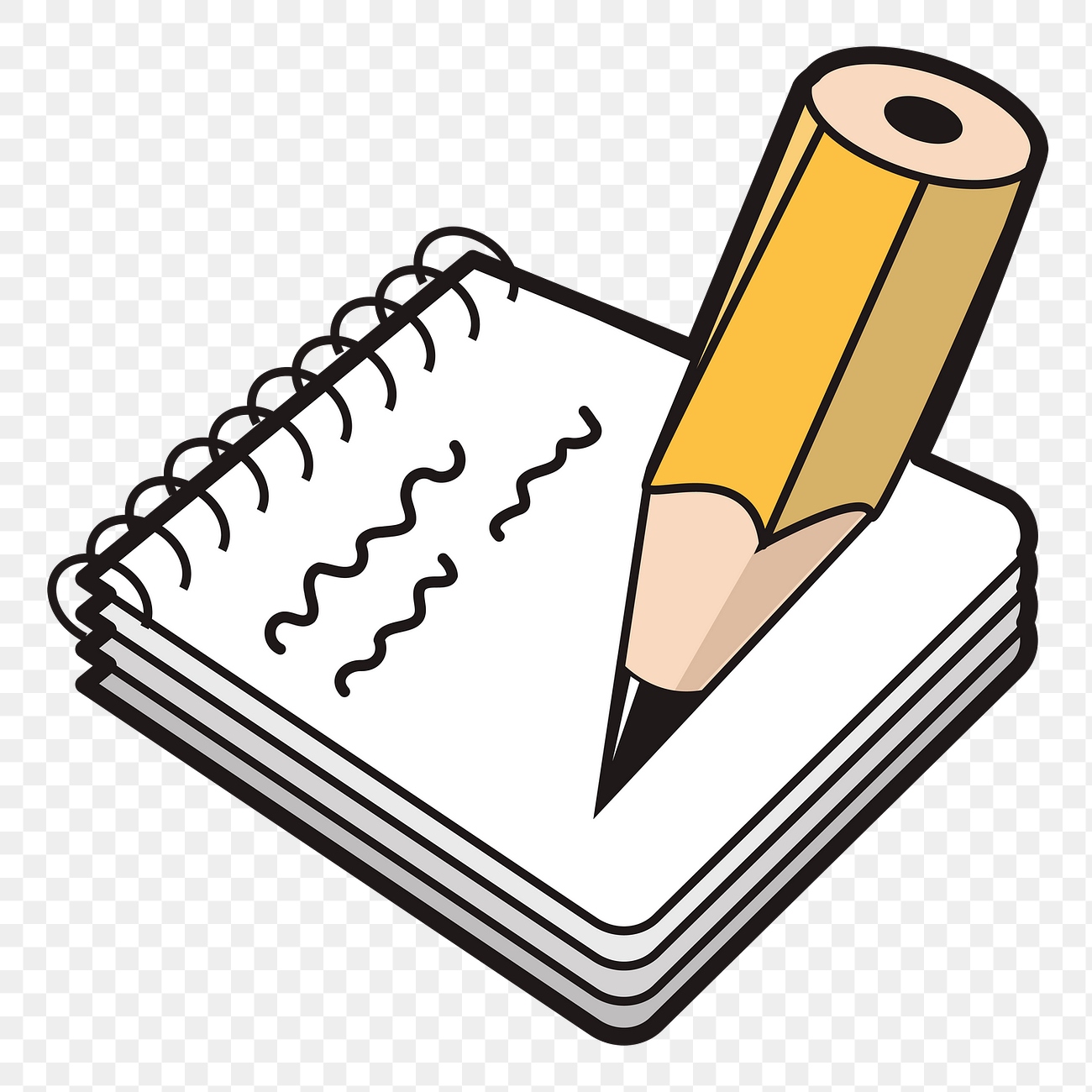 Pencil writing png sticker stationery